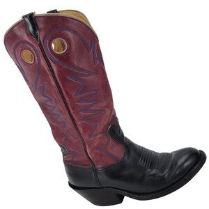 Bowman Wilson Boots Mens 7EEEEE Extra Wide Black Vintage Buckaroo Cowboy Western
